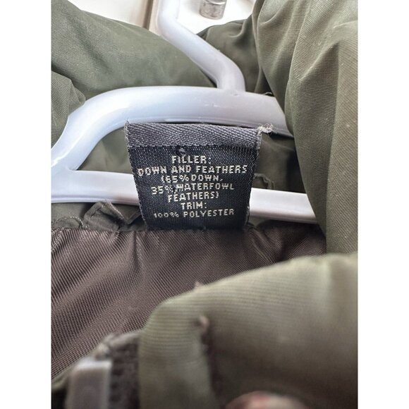 Banana Republic Puffer Coat Womens XS Extra Small‎ Olive Green Down Fill - Picture 4 of 12